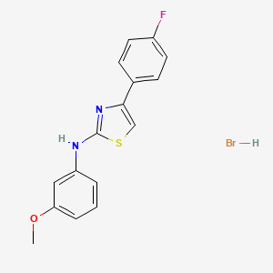 molecular formula C16H14BrFN2OS B5188717 4-(4-fluorophenyl)-N-(3-methoxyphenyl)-1,3-thiazol-2-amine hydrobromide 
