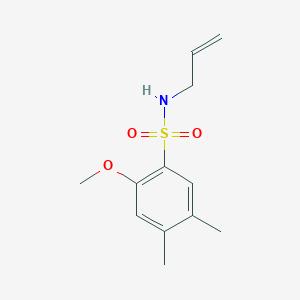 molecular formula C12H17NO3S B5188723 N-allyl-2-methoxy-4,5-dimethylbenzenesulfonamide 