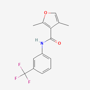 molecular formula C14H12F3NO2 B5188738 2,4-dimethyl-N-[3-(trifluoromethyl)phenyl]-3-furamide 