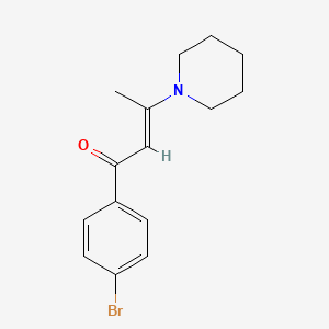 1-(4-bromophenyl)-3-(1-piperidinyl)-2-buten-1-one