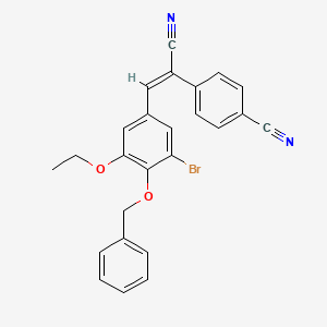 molecular formula C25H19BrN2O2 B5188767 4-{2-[4-(benzyloxy)-3-bromo-5-ethoxyphenyl]-1-cyanovinyl}benzonitrile 