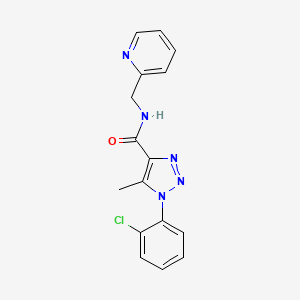 molecular formula C16H14ClN5O B5188805 1-(2-chlorophenyl)-5-methyl-N-(2-pyridinylmethyl)-1H-1,2,3-triazole-4-carboxamide 