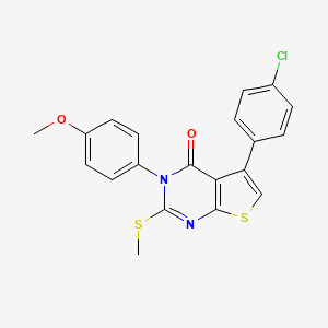molecular formula C20H15ClN2O2S2 B5188823 5-(4-chlorophenyl)-3-(4-methoxyphenyl)-2-(methylthio)thieno[2,3-d]pyrimidin-4(3H)-one 