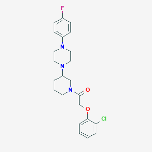 molecular formula C23H27ClFN3O2 B5188847 1-{1-[(2-chlorophenoxy)acetyl]-3-piperidinyl}-4-(4-fluorophenyl)piperazine 
