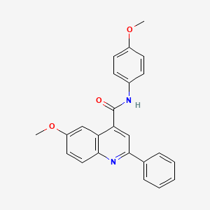 molecular formula C24H20N2O3 B5188848 6-methoxy-N-(4-methoxyphenyl)-2-phenyl-4-quinolinecarboxamide 