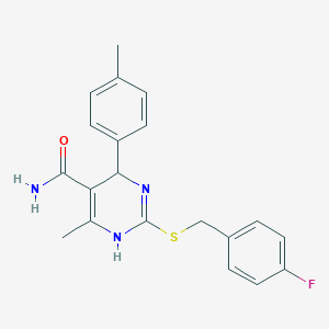 2-[(4-fluorobenzyl)thio]-6-methyl-4-(4-methylphenyl)-1,4-dihydro-5-pyrimidinecarboxamide