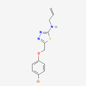 molecular formula C12H12BrN3OS B5188885 N-allyl-5-[(4-bromophenoxy)methyl]-1,3,4-thiadiazol-2-amine 