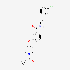 N-[2-(3-chlorophenyl)ethyl]-3-{[1-(cyclopropylcarbonyl)-4-piperidinyl]oxy}benzamide