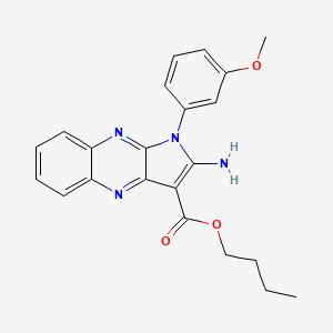 butyl 2-amino-1-(3-methoxyphenyl)-1H-pyrrolo[2,3-b]quinoxaline-3-carboxylate