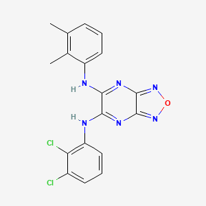 6-N-(2,3-dichlorophenyl)-5-N-(2,3-dimethylphenyl)-[1,2,5]oxadiazolo[3,4-b]pyrazine-5,6-diamine