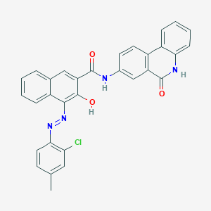 4-[(2-chloro-4-methylphenyl)diazenyl]-3-hydroxy-N-(6-oxo-5,6-dihydro-8-phenanthridinyl)-2-naphthamide