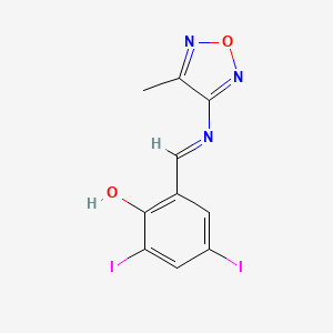 2,4-Diiodo-6-[(4-methyl-1,2,5-oxadiazol-3-yl)iminomethyl]phenol