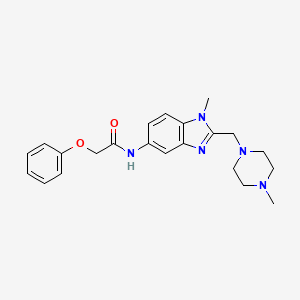 N-{1-Methyl-2-[(4-methylpiperazin-1-YL)methyl]-1H-1,3-benzodiazol-5-YL}-2-phenoxyacetamide