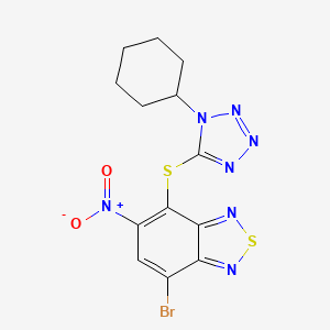 7-Bromo-4-(1-cyclohexyltetrazol-5-yl)sulfanyl-5-nitro-2,1,3-benzothiadiazole