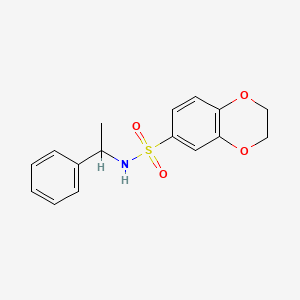 N-(1-phenylethyl)-2,3-dihydro-1,4-benzodioxine-6-sulfonamide