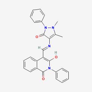 4-{[(1,5-dimethyl-3-oxo-2-phenyl-2,3-dihydro-1H-pyrazol-4-yl)amino]methylene}-2-phenyl-1,3(2H,4H)-isoquinolinedione