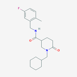 1-(cyclohexylmethyl)-N-(5-fluoro-2-methylbenzyl)-6-oxo-3-piperidinecarboxamide