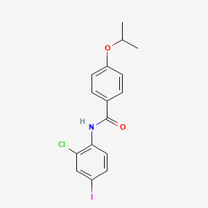 N-(2-chloro-4-iodophenyl)-4-(propan-2-yloxy)benzamide