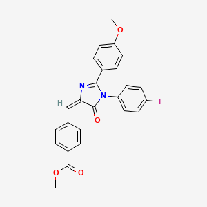 molecular formula C25H19FN2O4 B5189303 methyl 4-[(E)-[1-(4-fluorophenyl)-2-(4-methoxyphenyl)-5-oxoimidazol-4-ylidene]methyl]benzoate 