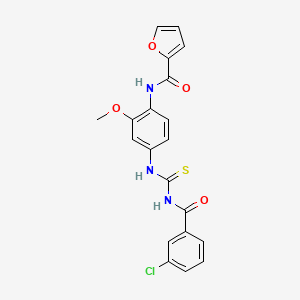 N-[4-({[(3-chlorobenzoyl)amino]carbonothioyl}amino)-2-methoxyphenyl]-2-furamide