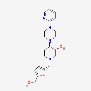 (3R*,4R*)-1-{[5-(hydroxymethyl)-2-furyl]methyl}-4-[4-(2-pyridinyl)-1-piperazinyl]-3-piperidinol