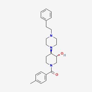 [(3R,4R)-3-hydroxy-4-[4-(2-phenylethyl)piperazin-1-yl]piperidin-1-yl]-(4-methylphenyl)methanone