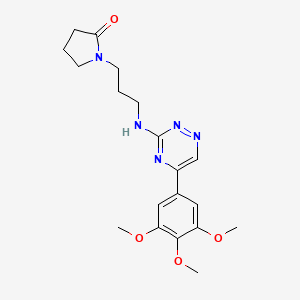 1-(3-{[5-(3,4,5-trimethoxyphenyl)-1,2,4-triazin-3-yl]amino}propyl)-2-pyrrolidinone