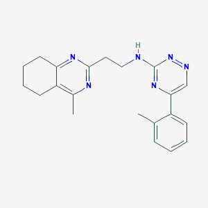 5-(2-methylphenyl)-N-[2-(4-methyl-5,6,7,8-tetrahydro-2-quinazolinyl)ethyl]-1,2,4-triazin-3-amine