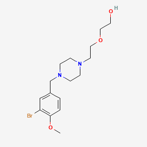 2-[2-[4-[(3-Bromo-4-methoxyphenyl)methyl]piperazin-1-yl]ethoxy]ethanol