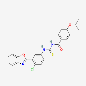 N-{[3-(1,3-benzoxazol-2-yl)-4-chlorophenyl]carbamothioyl}-4-(propan-2-yloxy)benzamide