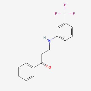 1-Phenyl-3-[3-(trifluoromethyl)anilino]propan-1-one