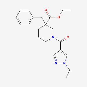 ethyl 3-benzyl-1-[(1-ethyl-1H-pyrazol-4-yl)carbonyl]-3-piperidinecarboxylate