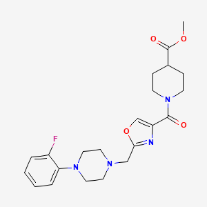 methyl 1-[(2-{[4-(2-fluorophenyl)-1-piperazinyl]methyl}-1,3-oxazol-4-yl)carbonyl]-4-piperidinecarboxylate