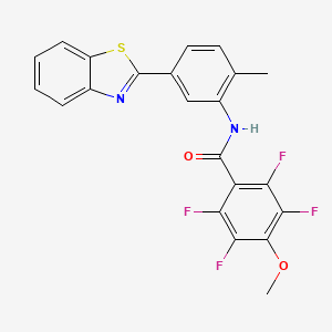 N-[5-(1,3-benzothiazol-2-yl)-2-methylphenyl]-2,3,5,6-tetrafluoro-4-methoxybenzamide