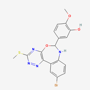 5-[10-bromo-3-(methylthio)-6,7-dihydro[1,2,4]triazino[5,6-d][3,1]benzoxazepin-6-yl]-2-methoxyphenol