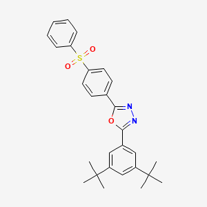 2-(3,5-di-tert-butylphenyl)-5-[4-(phenylsulfonyl)phenyl]-1,3,4-oxadiazole