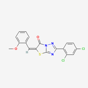 2-(2,4-dichlorophenyl)-5-(2-methoxybenzylidene)[1,3]thiazolo[3,2-b][1,2,4]triazol-6(5H)-one