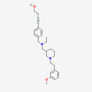 molecular formula C28H38N2O2 B5189943 4-(4-{[ethyl({1-[2-(3-methoxyphenyl)ethyl]-3-piperidinyl}methyl)amino]methyl}phenyl)-3-butyn-1-ol 