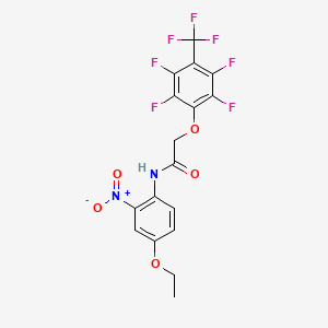 molecular formula C17H11F7N2O5 B5190028 N-(4-ethoxy-2-nitrophenyl)-2-[2,3,5,6-tetrafluoro-4-(trifluoromethyl)phenoxy]acetamide 