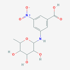 3-Nitro-5-[(3,4,5-trihydroxy-6-methyloxan-2-yl)amino]benzoic acid