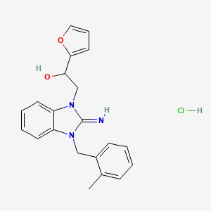 1-(2-furyl)-2-[2-imino-3-(2-methylbenzyl)-2,3-dihydro-1H-benzimidazol-1-yl]ethanol hydrochloride