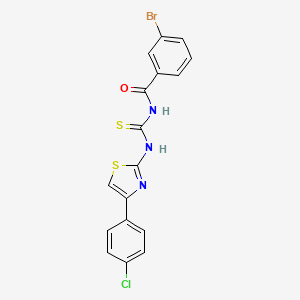 3-bromo-N-{[4-(4-chlorophenyl)-1,3-thiazol-2-yl]carbamothioyl}benzamide