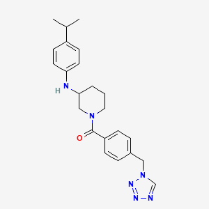 molecular formula C23H28N6O B5190111 N-(4-isopropylphenyl)-1-[4-(1H-tetrazol-1-ylmethyl)benzoyl]-3-piperidinamine 