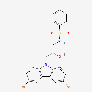 N-(3-(3,6-Dibromo-9H-carbazol-9-yl)-2-hydroxypropyl)benzenesulfonamide