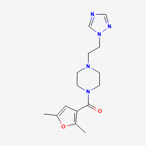 (2,5-Dimethylfuran-3-yl)-[4-[2-(1,2,4-triazol-1-yl)ethyl]piperazin-1-yl]methanone