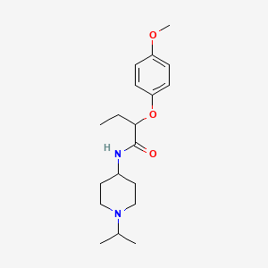 2-(4-methoxyphenoxy)-N-[1-(propan-2-yl)piperidin-4-yl]butanamide