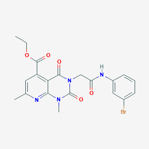 ETHYL 3-{[(3-BROMOPHENYL)CARBAMOYL]METHYL}-1,7-DIMETHYL-2,4-DIOXO-1H,2H,3H,4H-PYRIDO[2,3-D]PYRIMIDINE-5-CARBOXYLATE