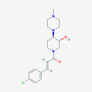 (3R*,4R*)-1-[(2E)-3-(4-chlorophenyl)-2-propenoyl]-4-(4-methyl-1-piperazinyl)-3-piperidinol