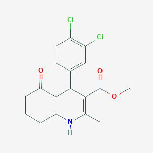 Methyl 4-(3,4-dichlorophenyl)-2-methyl-5-oxo-1,4,5,6,7,8-hexahydroquinoline-3-carboxylate