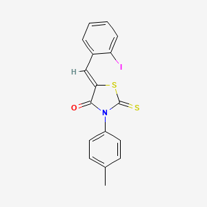 molecular formula C17H12INOS2 B5190192 (5Z)-5-[(2-iodophenyl)methylidene]-3-(4-methylphenyl)-2-sulfanylidene-1,3-thiazolidin-4-one 